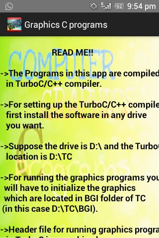Graphics C programs