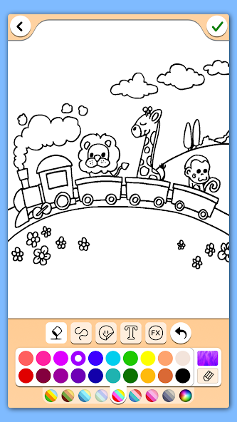 Train game: coloring book.