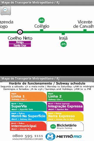 Metro Map Rio de Janeiro - BR
