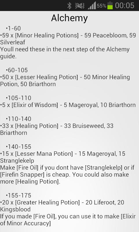 Professions for WoW