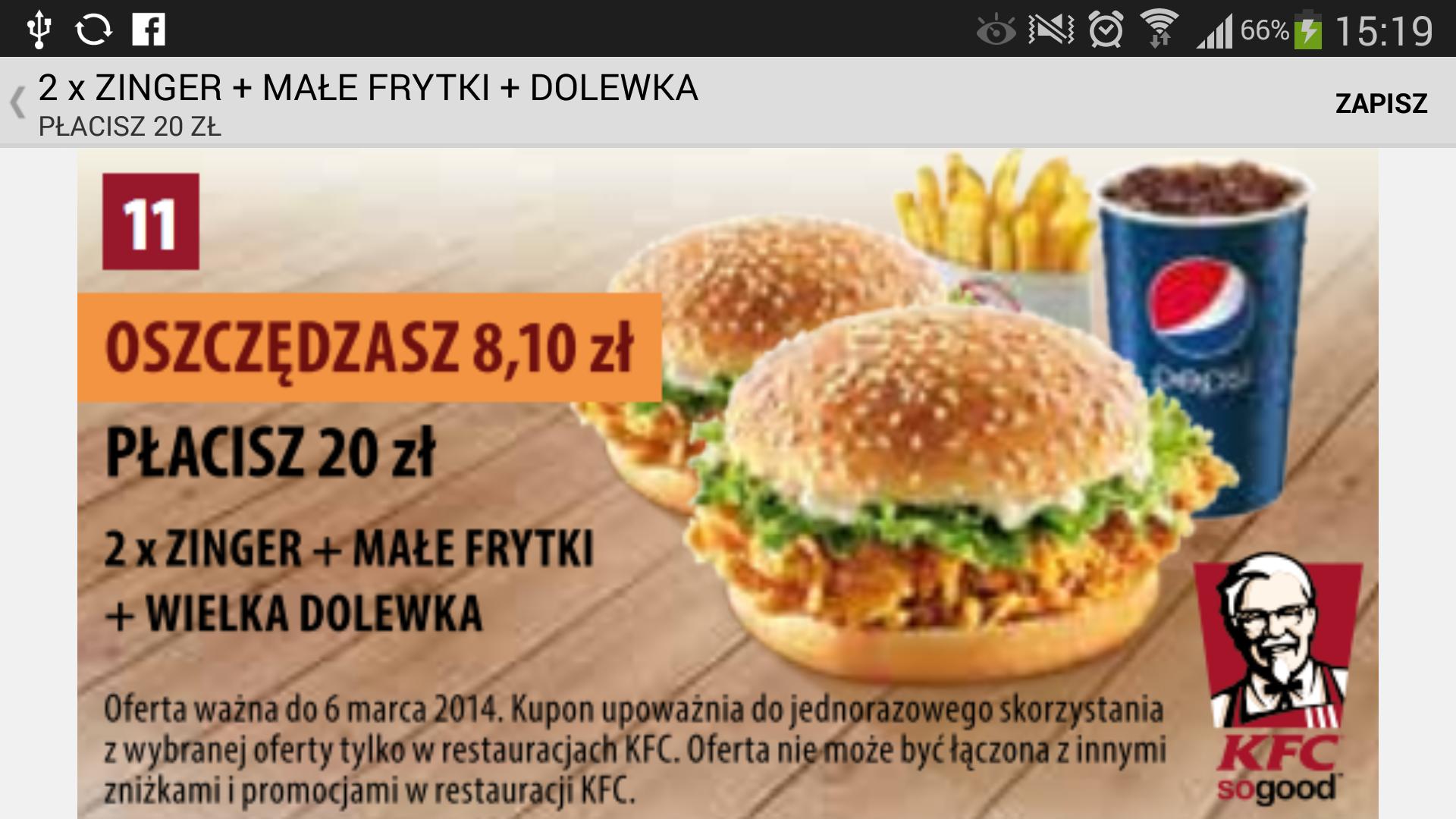 Kupony KFC