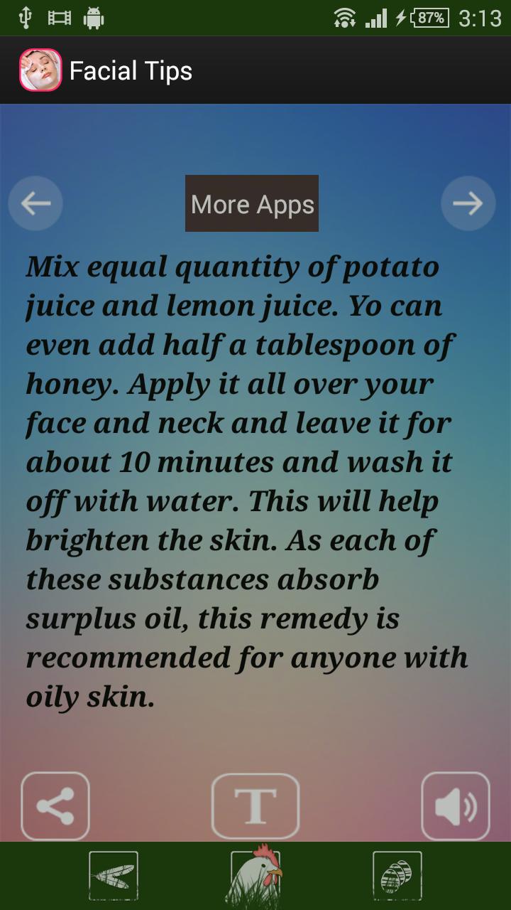 Facial Tips
