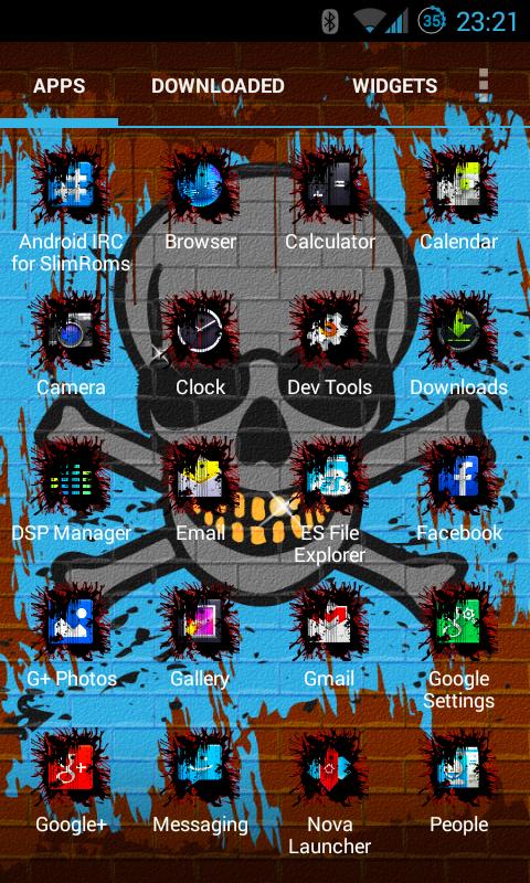 Skull Grunge HD Icon Pack