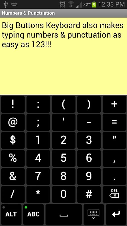Big Buttons Keyboard Demo