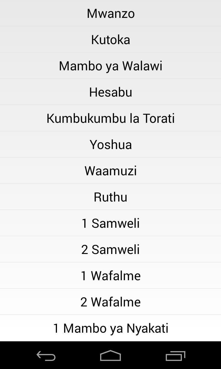 Swahili Audio Bible