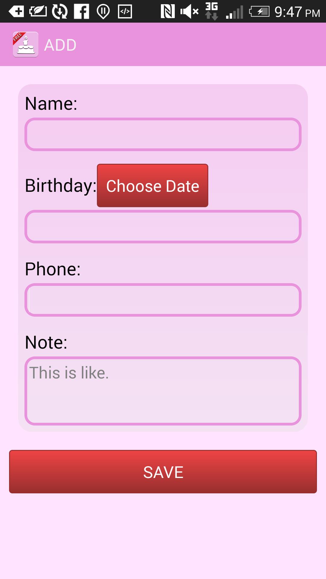 Birthday Reminder (Free)