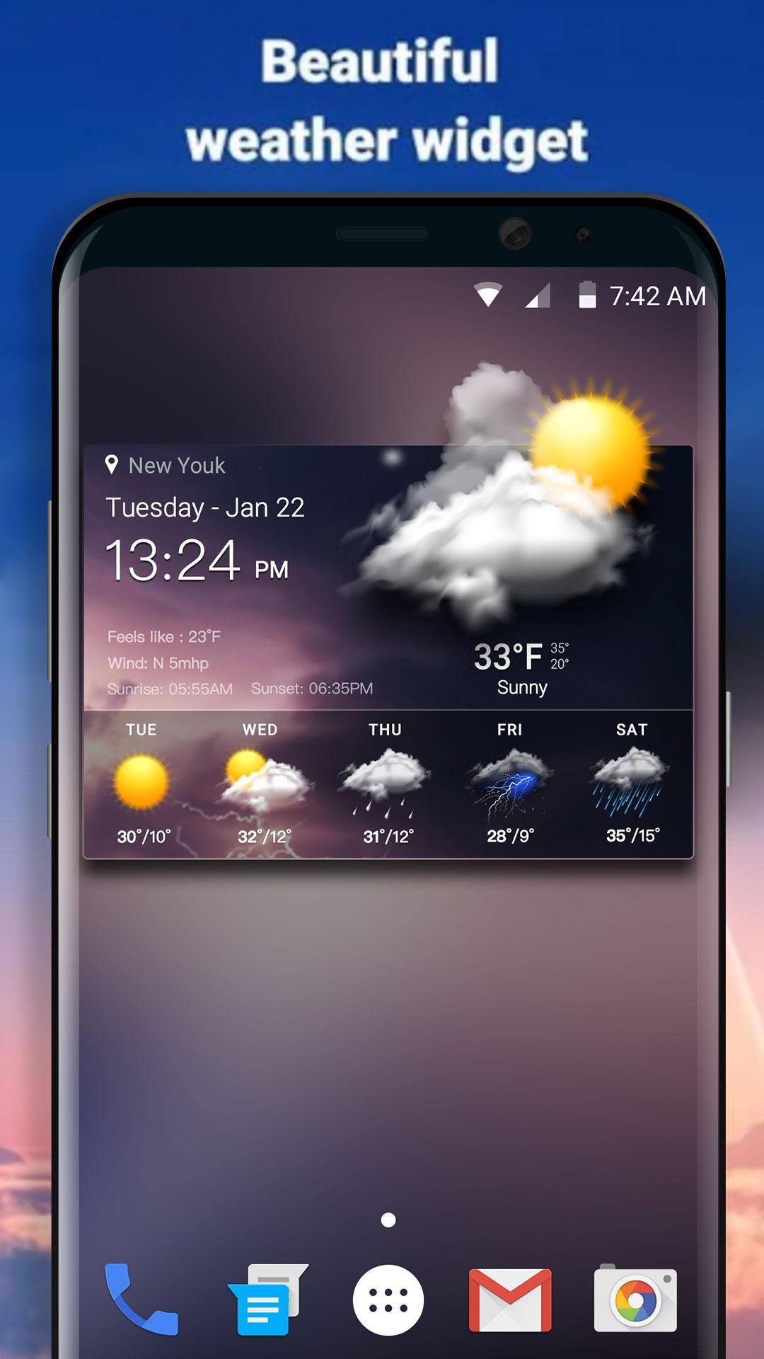Easy weather forecast app free