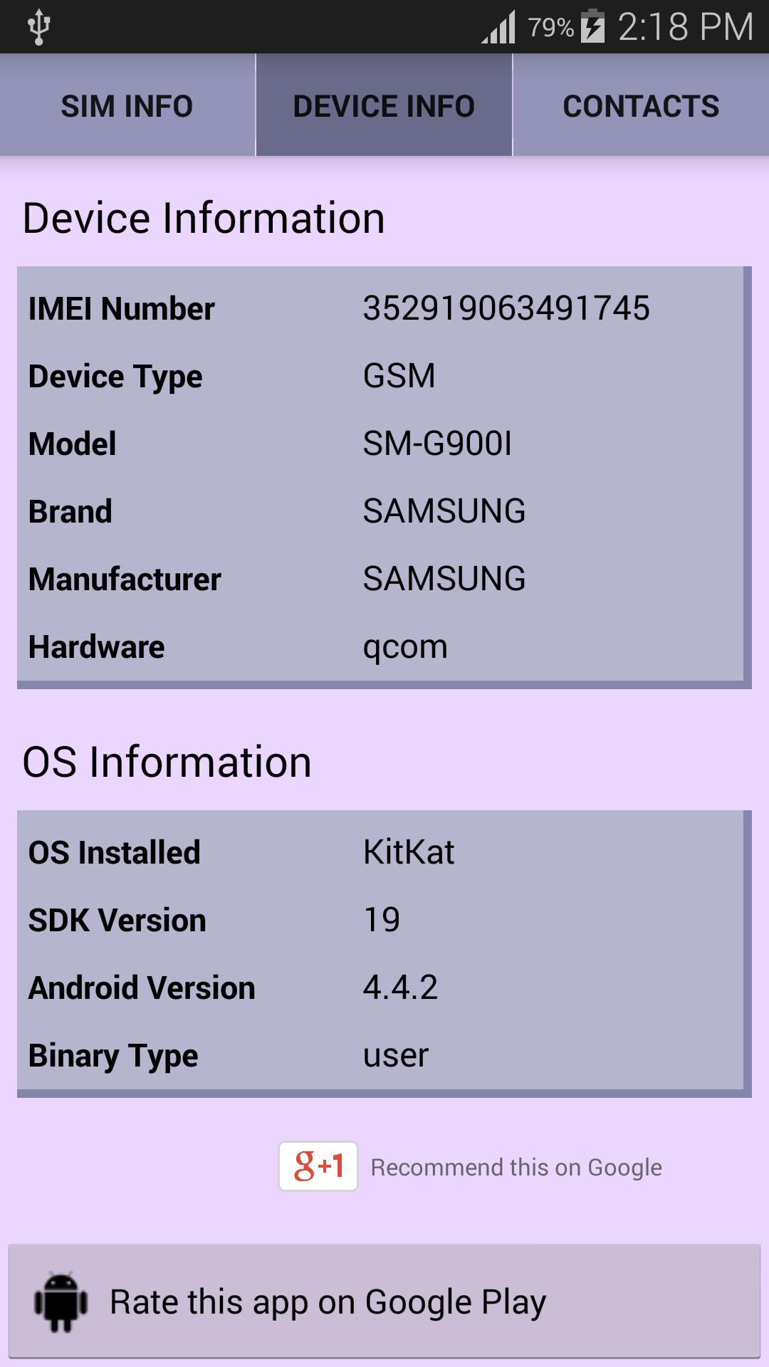 SIM Info
