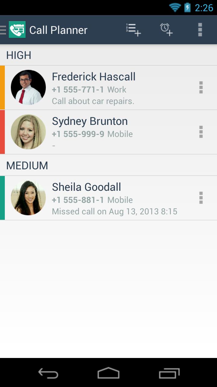 Call Planner