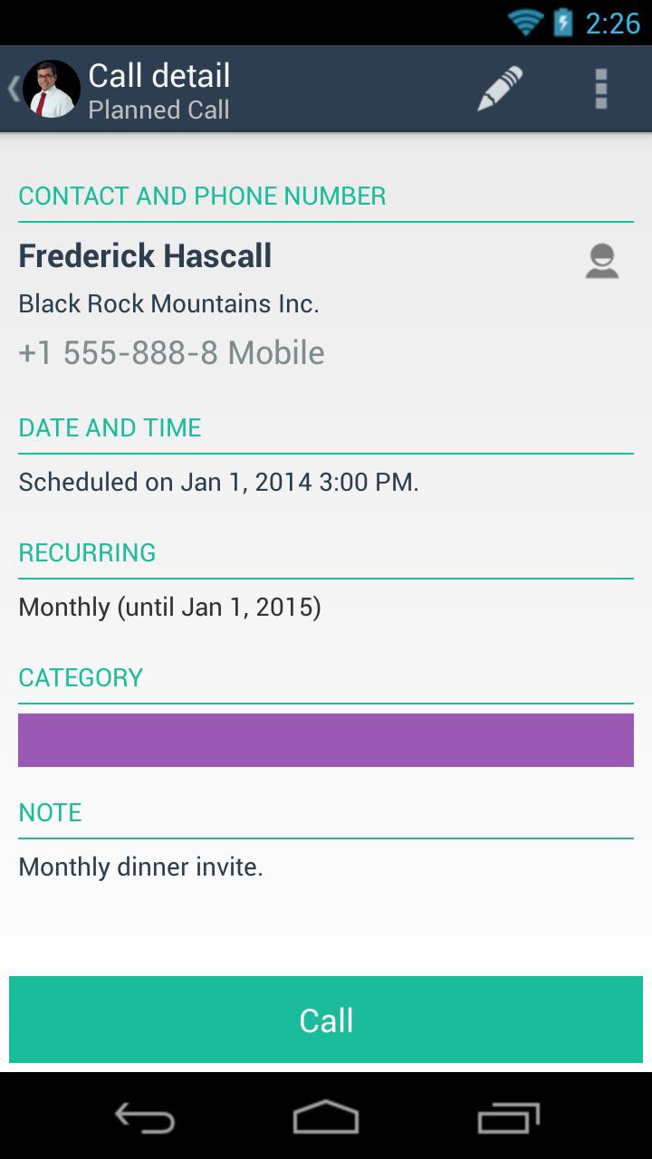 Call Planner