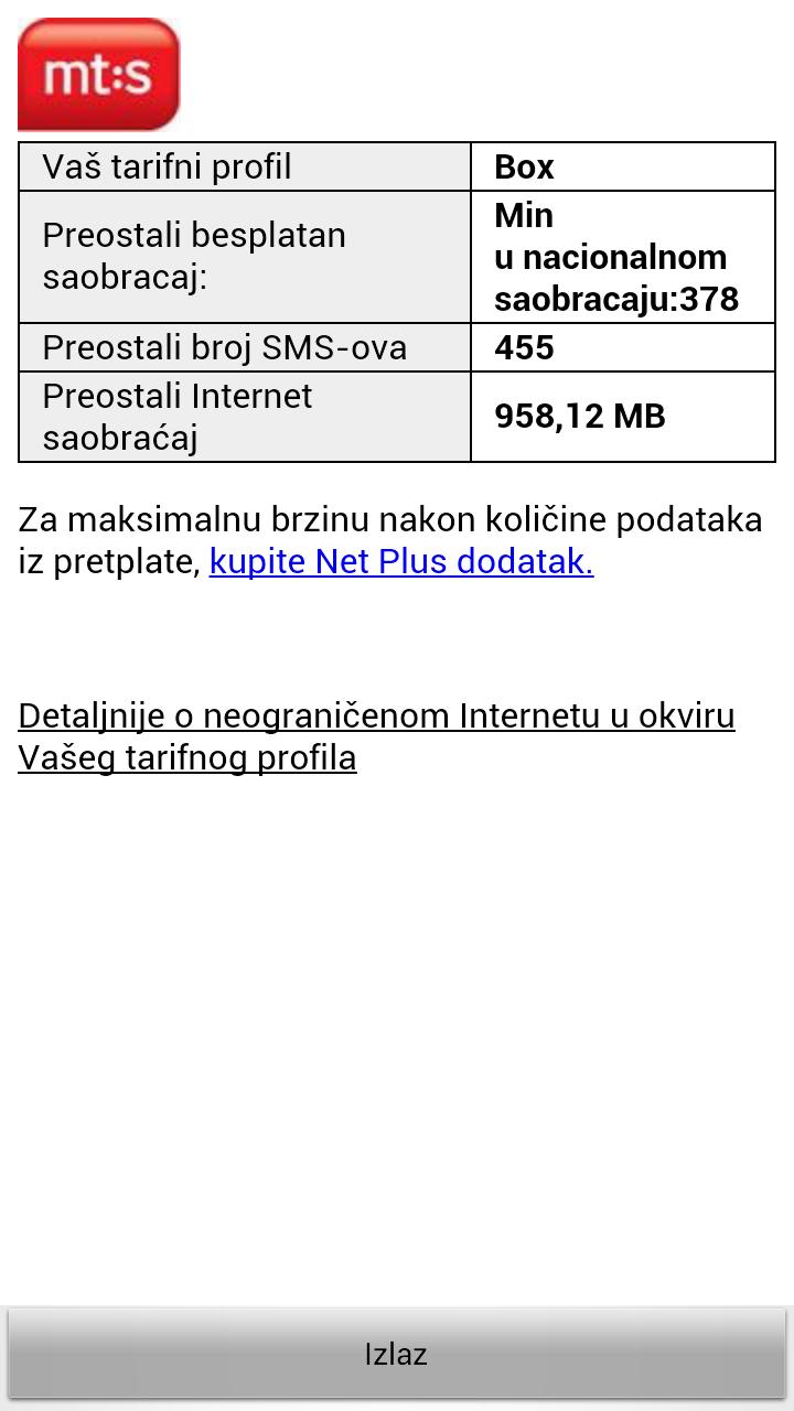 Provera stanja MT:S