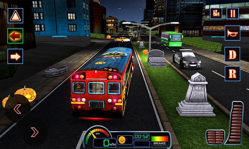 Halloween Party Bus Driver 3D