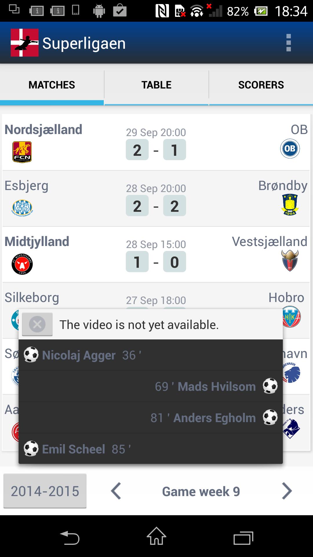 SUPERLIGAEN Dansk fodbold liga