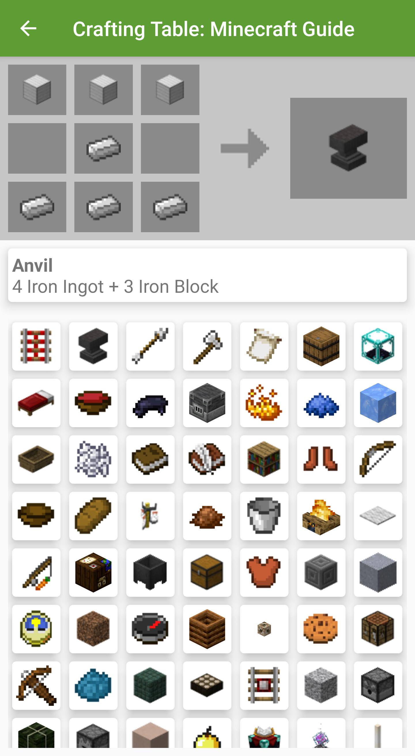 Crafting Table Minecraft Guide