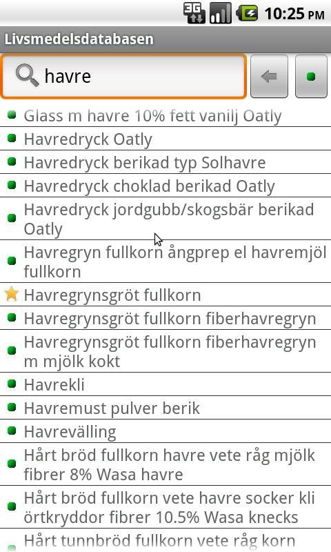 Livsmedelsdatabasen