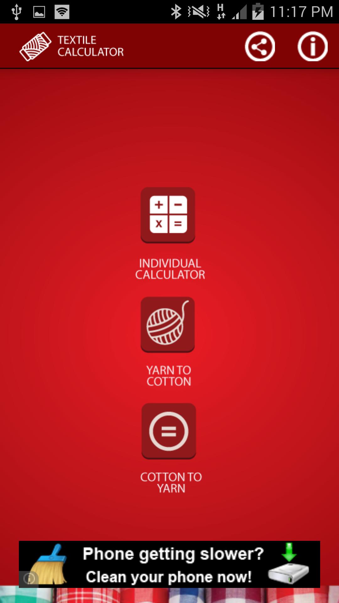 Textile Calculator