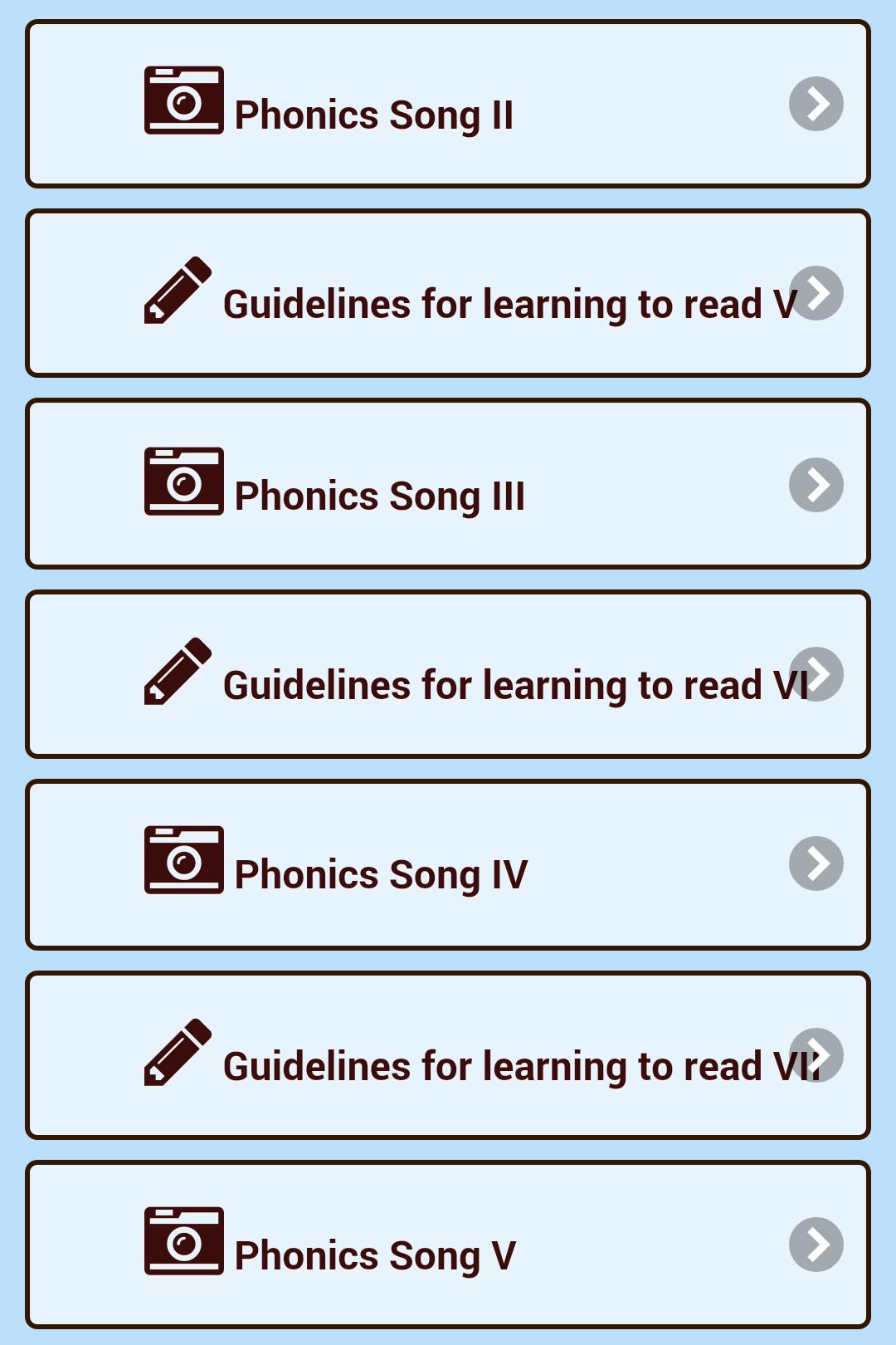 Learning to read.