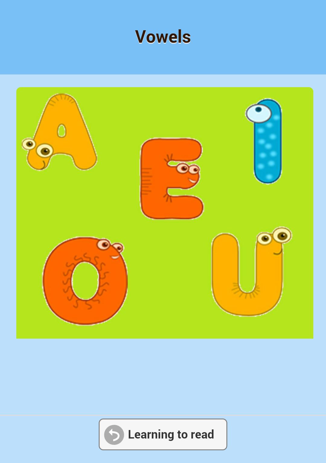 Learning to read.