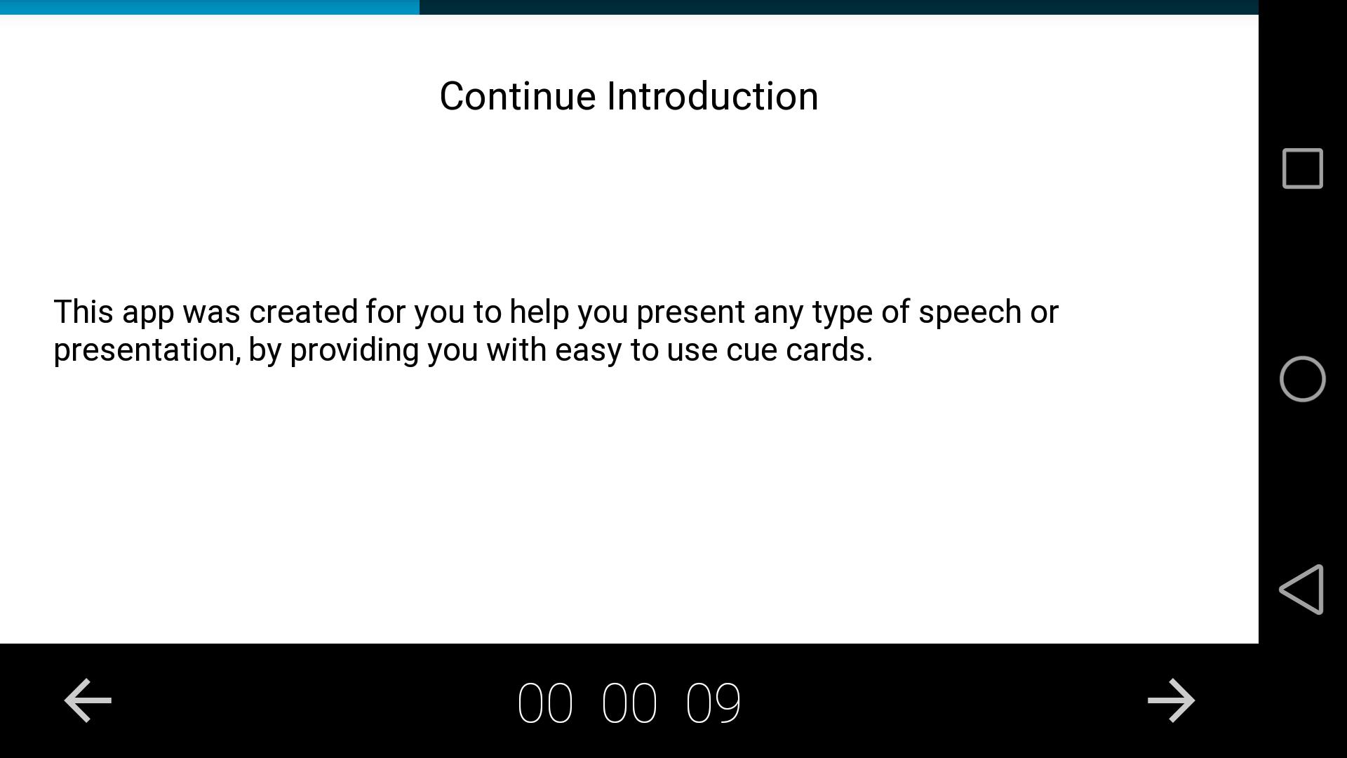 Speech note cards