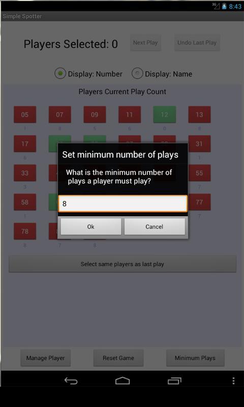 Simple Spotter Play Counter