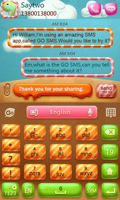 Go Keyboard Candy Theme