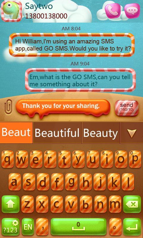 Go Keyboard Candy Theme