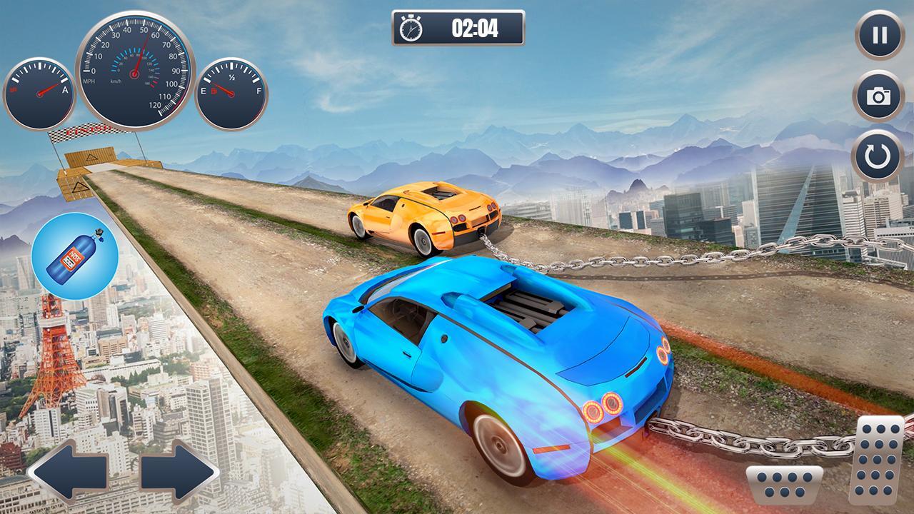 Chained Car Impossible Stunts Extreme Racer