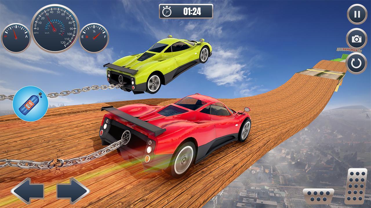 Chained Car Impossible Stunts Extreme Racer