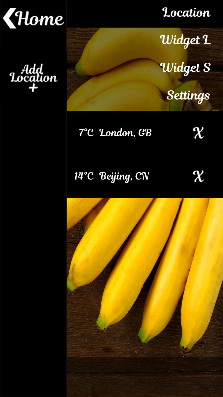 Banana Weather Widget