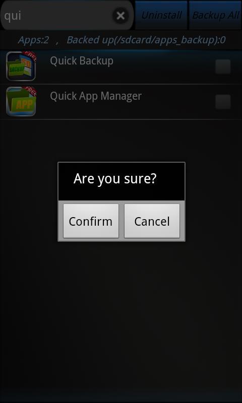 Quick Backup