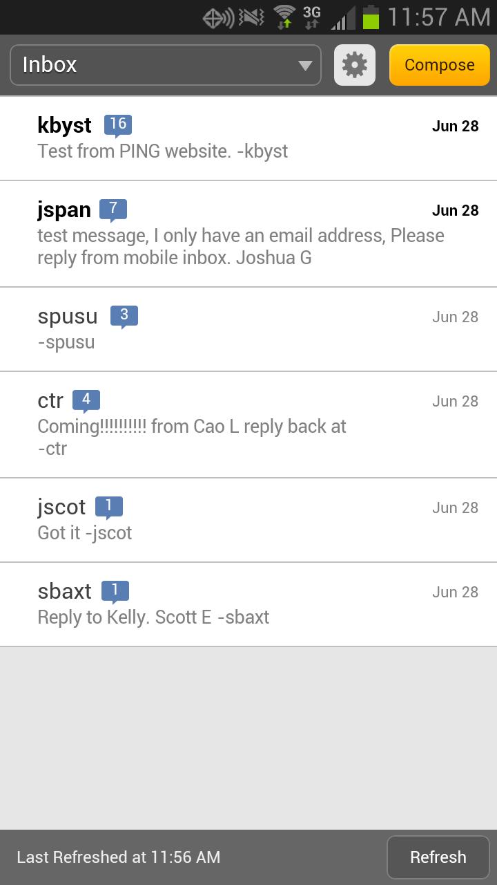 PING Inbox
