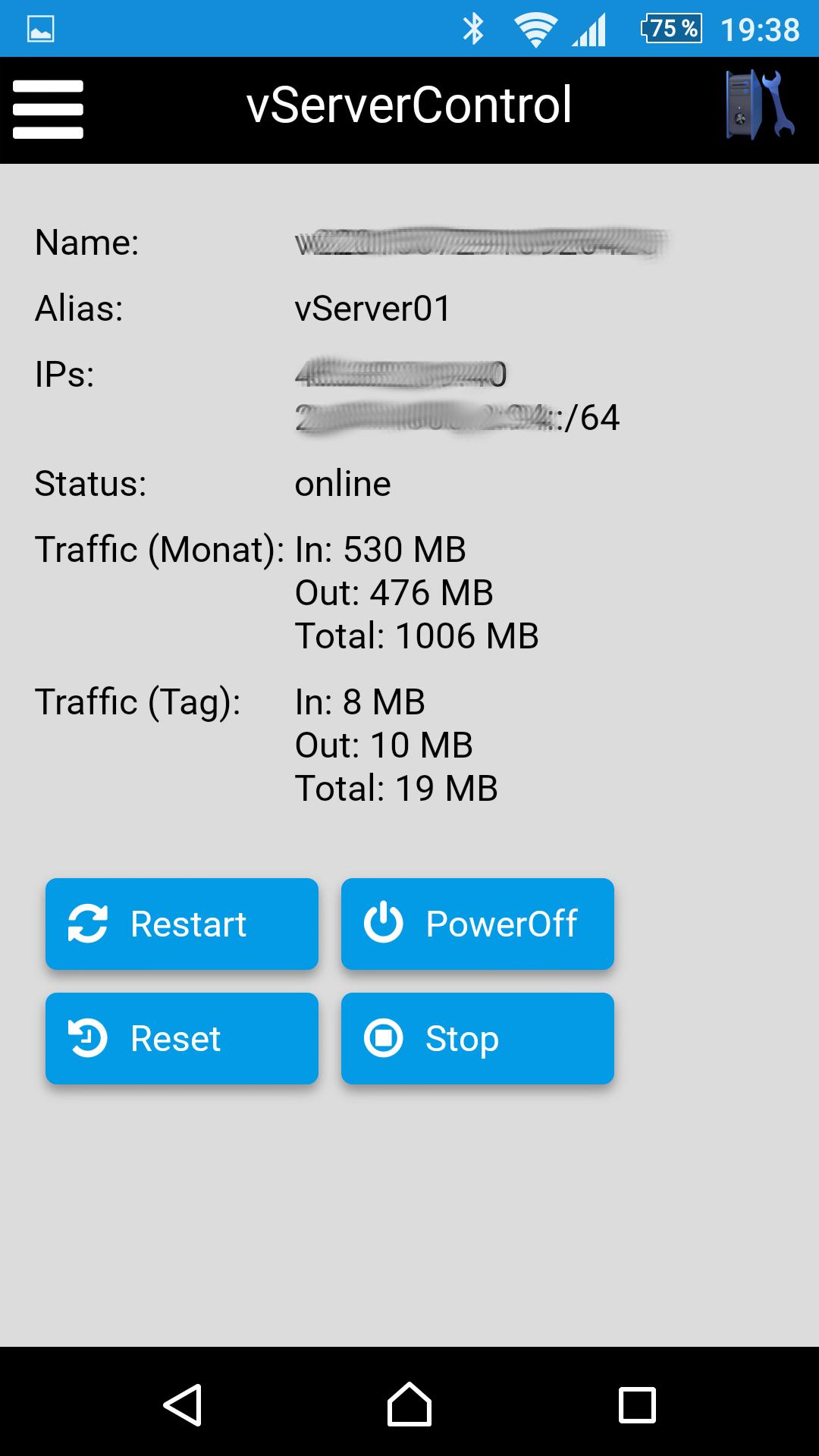 vServer Control