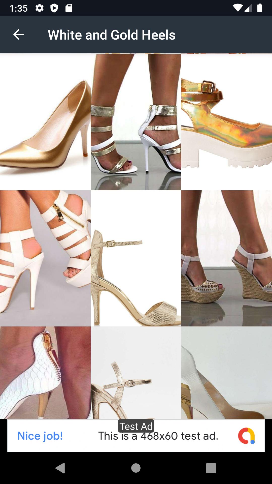 White Gold Heels