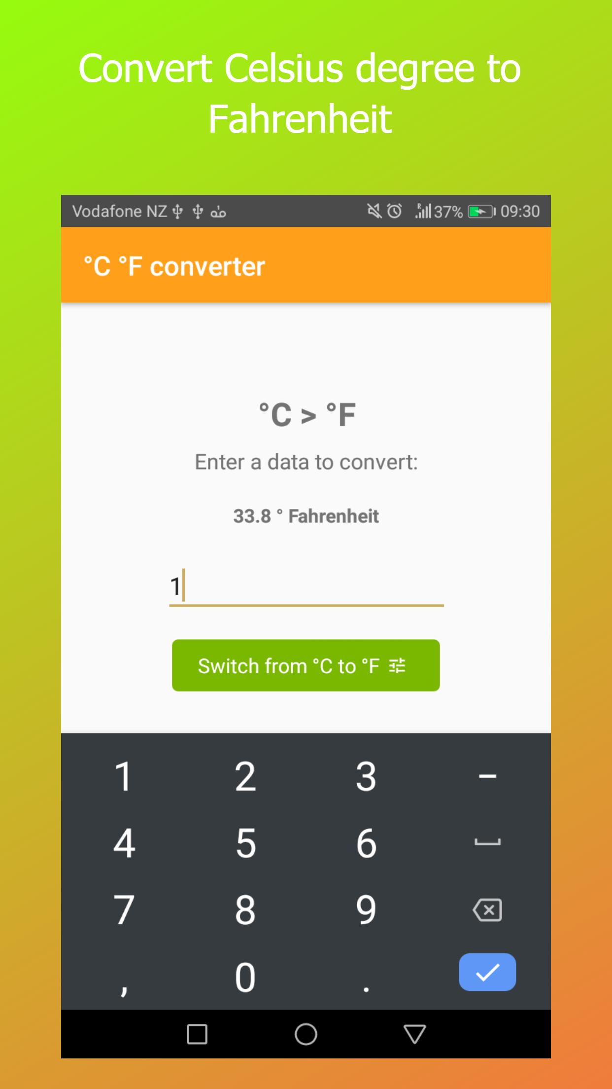 Fahrenheit Celsius converter