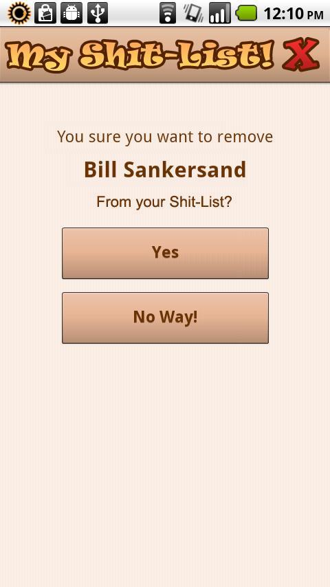 My Shit-List!