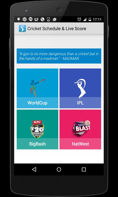 Cricket Schedule & Live Score