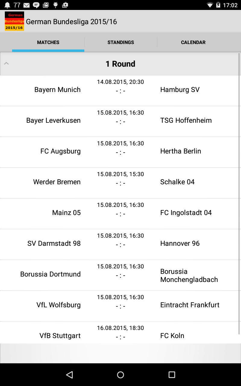 German Bundesliga 2015/16