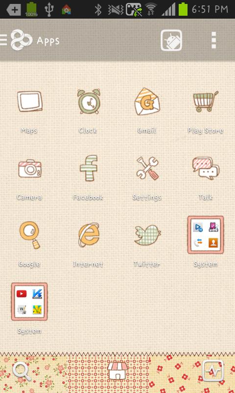 Warm pattern go launcher theme