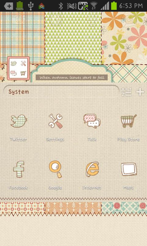 Warm pattern go launcher theme