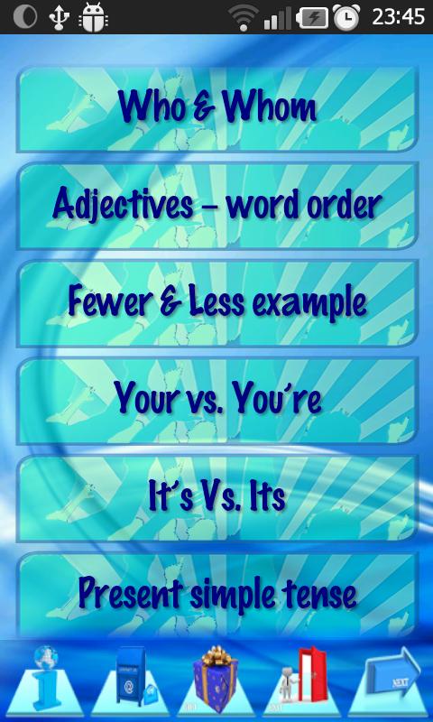 Grammar Flashcards in English