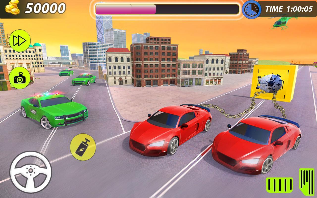 Army Chase Gangster: Chained Cars