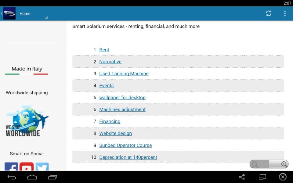 Smart Solarium - Catalogue