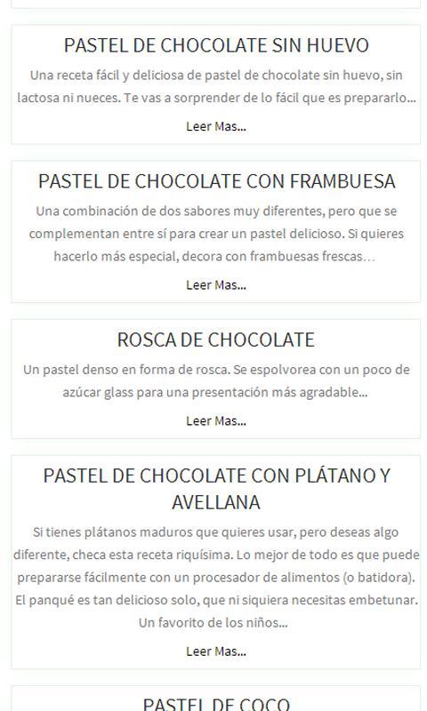 Recetas de Pastel