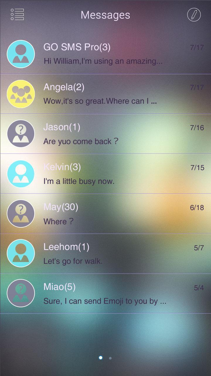 GO SMS PRO DREAMLIKE THEME