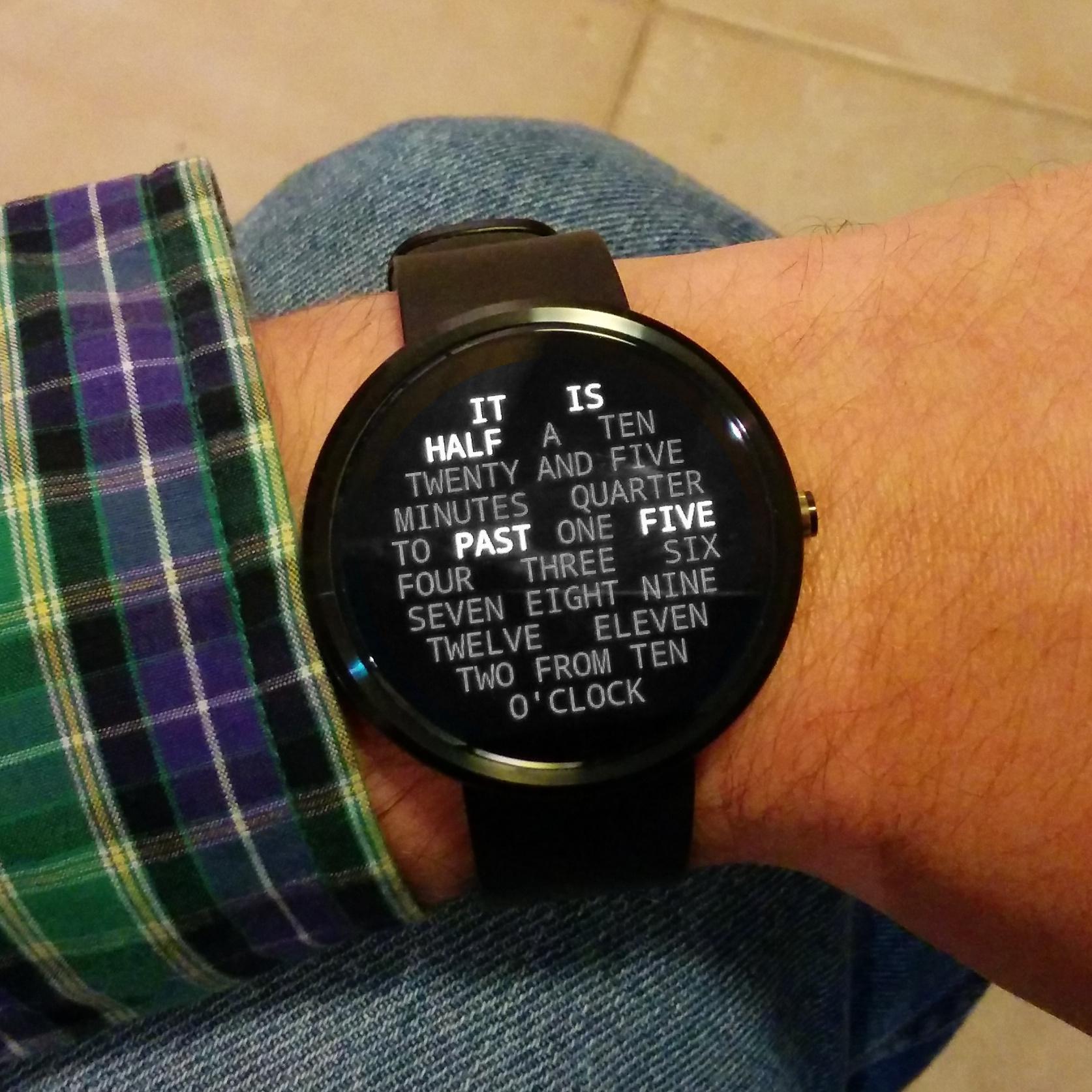 Word Clock Watch Face