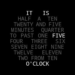 Word Clock Watch Face