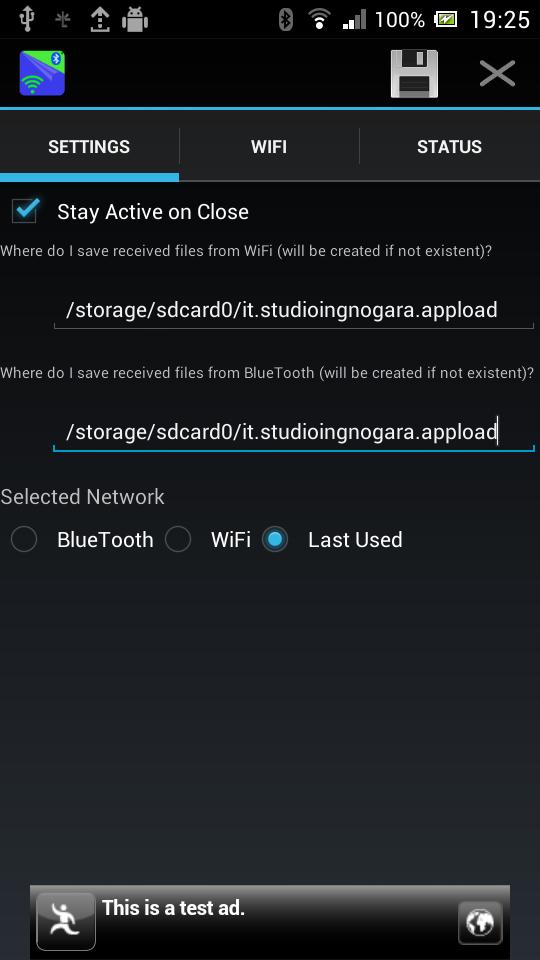 Bluetooth & WiFi file transfer