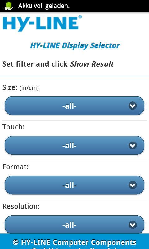HY-LINE Display Selector
