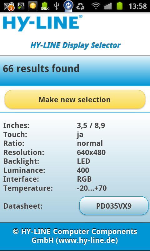 HY-LINE Display Selector
