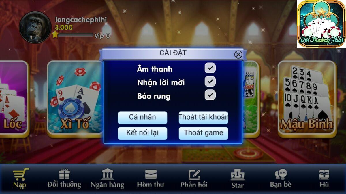 Game bai doi thuong - Danh bai online